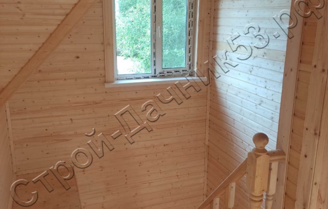 4 Каркасно-щитовой дом Д-59, 6x6м, 69.8 М², Московская область, Шаховской район, деревня Рябинки (22)